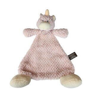 Demdaco Unicorn Pink Baby Plush Rattle Toy Lovey Security blanket
